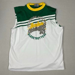 Harlem Globetrotters 73 Platinum Fubu Jersey Green White Yellow Size XXL Tank